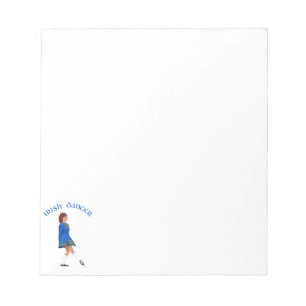 Bloc-note Danseuse Irlandaise en Chaussures Souples en Bleu