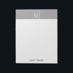 Bloc-note Dark Gray White Framed<br><div class="desc">Monogramme initial encadré en gris foncé et blanc Un arrière - plan élégant en gris foncé foncé avec un cadre blanc pour votre monogramme, nom ou autre texte. Vous pouvez également modifier la police de texte, modifier la taille et la couleur de la police, déplacer le texte, etc. Si vous...</div>