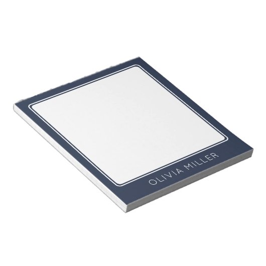 Bloc-note Dark Midnight Blue Minimalist Notepad (Incliné)