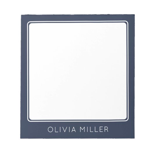 Bloc-note Dark Midnight Blue Minimalist Notepad (Devant)