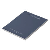 Bloc-note Dark Midnight Blue Minimalist Notepad (Tourné)