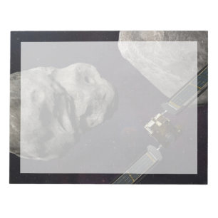 Bloc-note Dart Spacecraft Et Le Liciacube Avant Impact