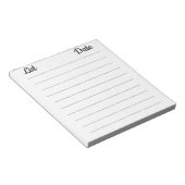 Bloc-note Date de liste (Incliné)
