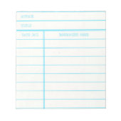 Bloc-note Date d'échéance du livre de bibliothèque rétrotro (Devant)