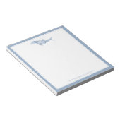 Bloc-note Dauphin à pois bleu aquarelle côtière (Incliné)
