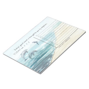 Bloc-note Dauphins Jumping Eau Aquarelle personnalisée