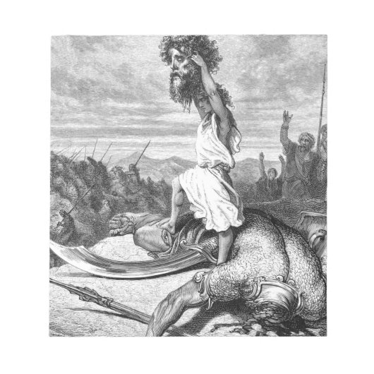 Bloc-note David Slay Goliath De Gustave Dore 1886 (Devant)