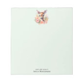 Bloc-note De Beaux Cerfs Entourés De Roses (Devant)