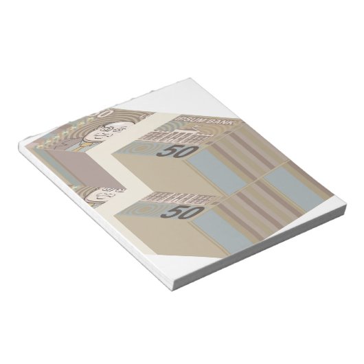 Bloc-note De fausses piles d'argent (Incliné)