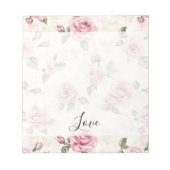 Bloc-note De Jolies Roses Roses Romantiques Amour (Devant)