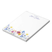 Bloc-note De la part de avec de belles fleurs printanières (Tourné)