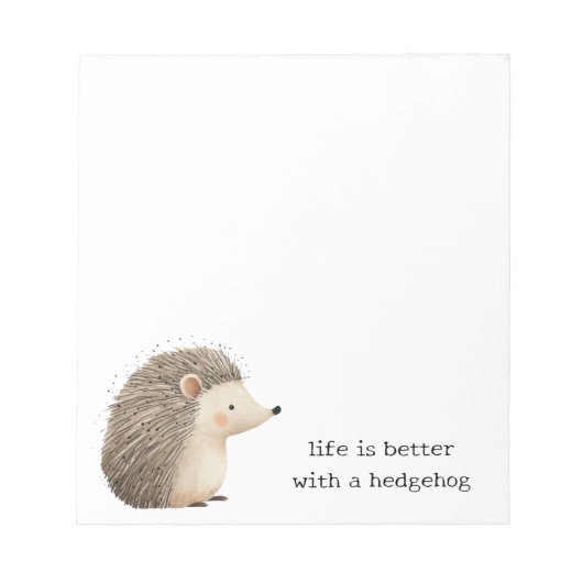 Bloc-note De mignons hérissons (Devant)