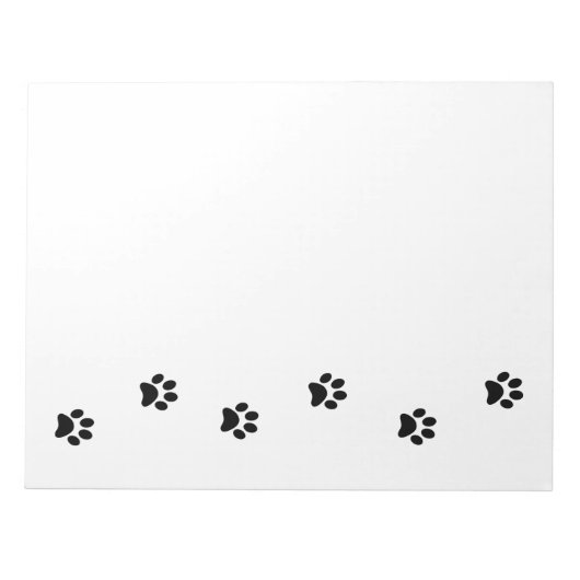 Bloc-note De mignons pattes noires et blanches et profitez d (Devant)