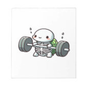 Bloc-note Deadlift Cute Turtle Classic T-Shirt (Devant)