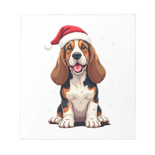 Bloc-note Débardeur de Noël Basset Hound