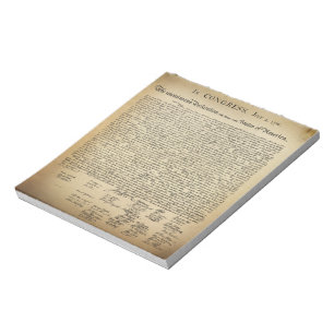 Bloc-note Déclaration d'indépendance vintage