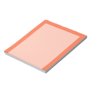 Bloc-note Décor couleur corail saumon prêt à Customiser