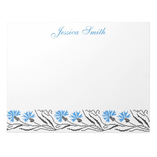 Bloc-note Décor croix de Cornflower bleu (Devant)