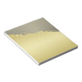 Bloc-note Décor de luxe sur or & argent, Monogramme (Incliné)