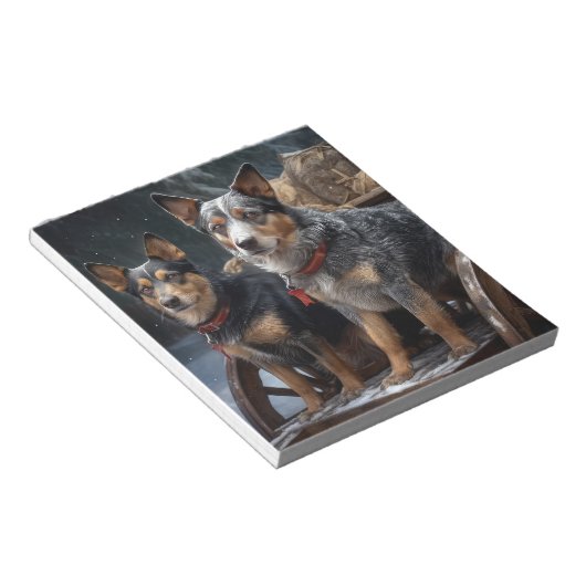 Bloc-note Décor de Noël australien Snowy Sleigh (Incliné)