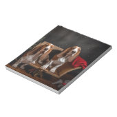 Bloc-note Décor de Noël Basset Hound Snowy Sleigh (Tourné)