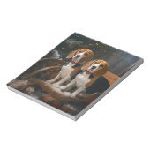 Bloc-note Décor de Noël beagle Snowy Sleigh (Tourné)