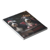 Bloc-note Décor de Noël Bernedoodle Snowy Sleigh (Incliné)