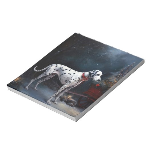 Bloc-note Décor de Noël Dalmatien Snowy (Tourné)