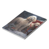 Bloc-note Décor de Noël de caniche Snowy (Tourné)