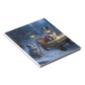 Bloc-note Décor de Noël de l'hélier bleu neige (Incliné)