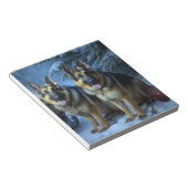 Bloc-note Décor de Noël du berger allemand Snowy Sleigh (Incliné)