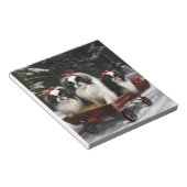 Bloc-note Décor de Noël japonais Chin Snowy Sleigh (Incliné)