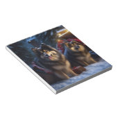 Bloc-note Décor de Noël Lapphund Snowy Sleigh (Incliné)