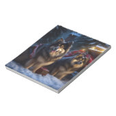 Bloc-note Décor de Noël Lapphund Snowy Sleigh (Tourné)