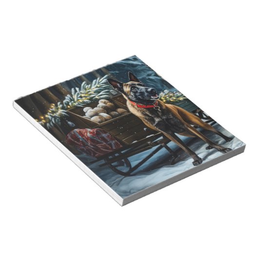 Bloc-note Décor de Noël Malinoi Snowy Sleigh (Incliné)