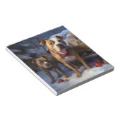 Bloc-note Décor de Noël Pitbull Snowy Sleigh (Incliné)