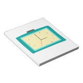 Bloc-note Décor de réveil rectangulaire sarcelle rétro (Incliné)