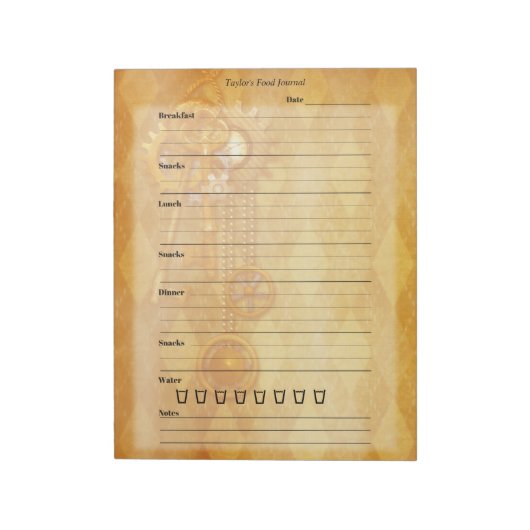 Bloc-note Décor Rétrofuturiste Steampunk Airship Keys (Tourné)