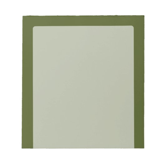 Bloc-note Décor vert Olive Customiser facilement (Devant)