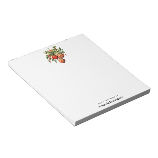 Bloc-note Décorations d'arbre de Noël Cool rétros (Incliné)