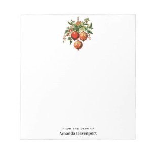 Bloc-note Décorations d'arbre de Noël Cool rétros