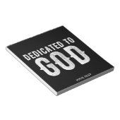 BLOC-NOTE DEDICATED TO GOD COOL CUSTOMIZABLE WHITE  TEXT (Incliné)