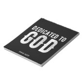 BLOC-NOTE DEDICATED TO GOD COOL CUSTOMIZABLE WHITE  TEXT (Tourné)