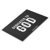 BLOC-NOTE DEDICATED TO GOD COOL CUSTOMIZABLE WHITE  TEXT (Incliné)