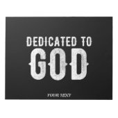 BLOC-NOTE DEDICATED TO GOD COOL CUSTOMIZABLE WHITE  TEXT (Devant)