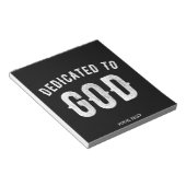 BLOC-NOTE DEDICATED TO GOD CUSTOMIZABLE COOL WHITE TEXT (Incliné)