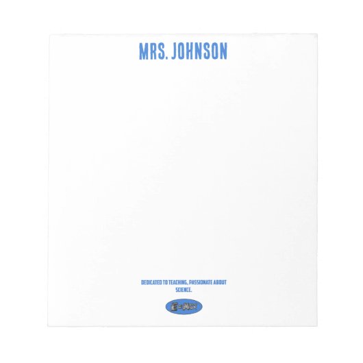 Bloc-note Dedicated To Teaching | Passionate About Science (Devant)