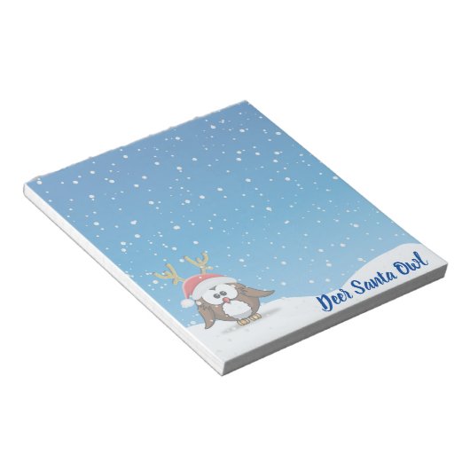 Bloc-note Deer Père Noël Owl (Incliné)