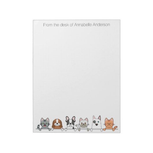 Bloc-note Défilé de chats et de chiens (Tourné)