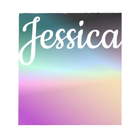 Bloc-note Dégradants Ombre couleur cool et votre script (Devant)